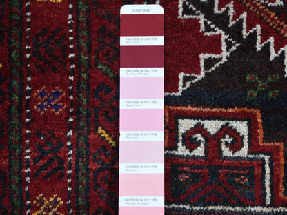 Brown 3'7" x 6'5" Persian Hand knotted Wool Rug - Sku: O087392