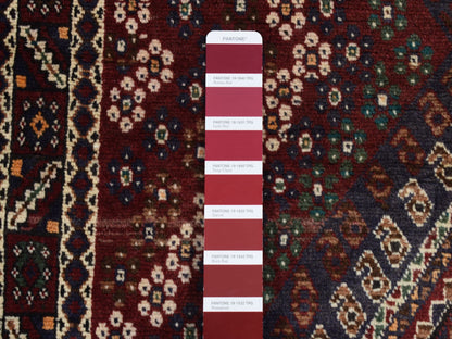 Blue 4'1" x 5'9" Persian Hand knotted Wool Rug - Sku: O087399