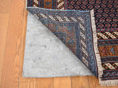 Blue 4'4" x 6'10" Antique Hand knotted Wool Rug - Sku: O087404