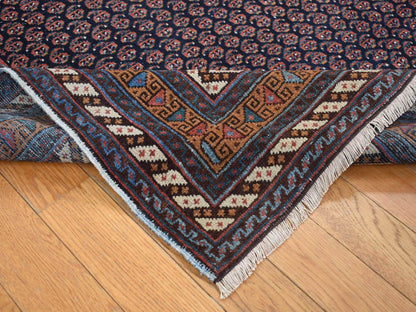 Blue 4'4" x 6'10" Antique Hand knotted Wool Rug - Sku: O087404