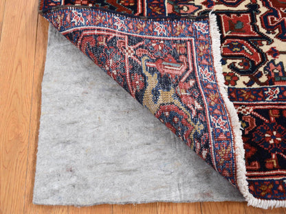 Heriz Heriz hand-knotted wool rug in Red & Yankees Blue, 4'7" x 8'8" — SKU O087405 (view 3)