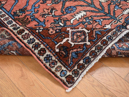 Red 4'9" x 6'1" Traditional Hand knotted Wool Rug - Sku: O087406