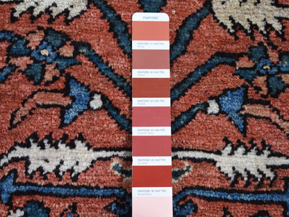 Heriz Heriz hand-knotted wool rug in Red, 4'9" x 6'1" — SKU O087406 (view 4)