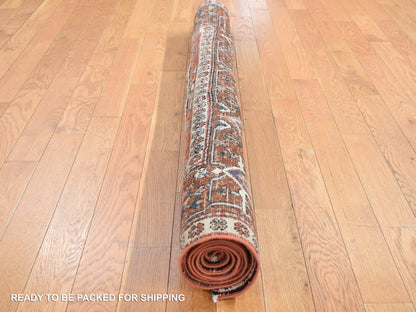 Heriz Heriz hand-knotted wool rug in Red, 4'9" x 6'1" — SKU O087406 (view 6)