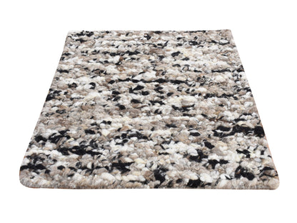 Modern / Contemporary hand-knotted wool rug in Ivory, 1'9" x 1'9" — SKU O087411