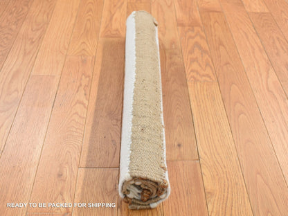 Brown 2'0" x 3'0" Modern / Contemporary Hand knotted Wool Rug - Sku: O087416