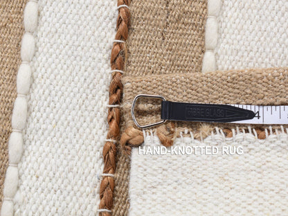 Brown 2'0" x 3'0" Modern / Contemporary Hand knotted Wool Rug - Sku: O087416