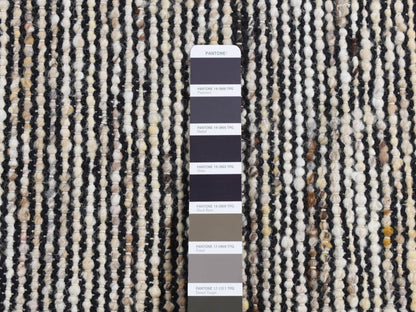 Modern / Contemporary hand-knotted wool rug in Ivory, 1'10" x 2'1" — SKU O087420 (view 3)