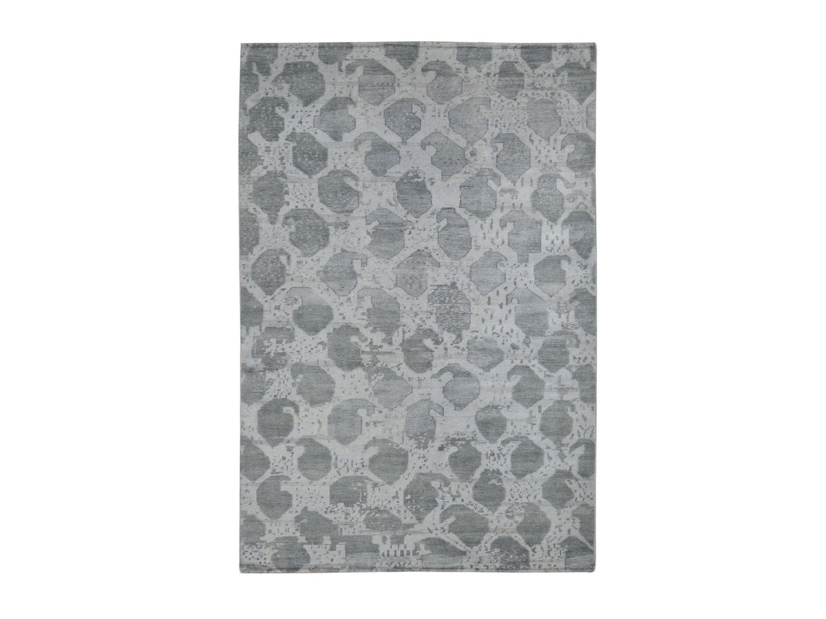 Oushak Oushak hand-knotted wool rug in Gray, 5'10" x 9' — SKU O087427