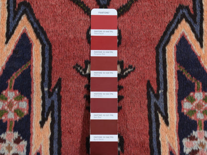 Persian hand-knotted wool rug in Red & Blue, 3'5" x 5' — SKU O087432 (view 4)