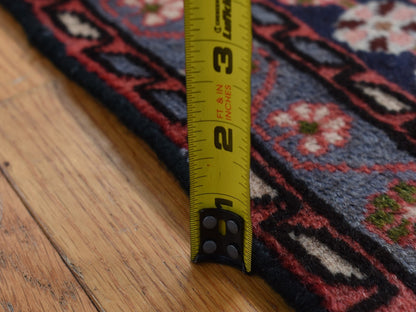 Persian hand-knotted wool rug in Red & Blue, 3'5" x 5' — SKU O087432 (view 7)
