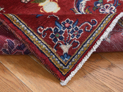 Persian hand-knotted wool rug in Red, 3' x 4'9" — SKU O087435 (view 4)