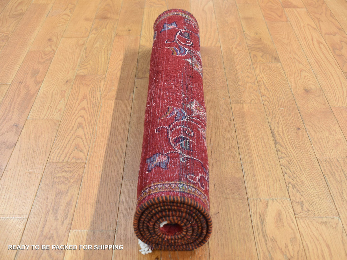 Persian hand-knotted wool rug in Red, 3' x 4'9" — SKU O087435 (view 7)
