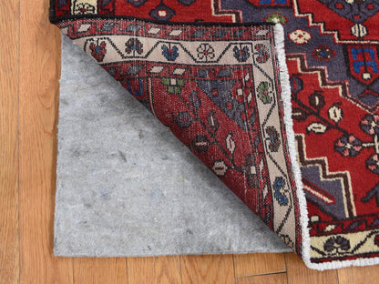 Malayer Persian hand-knotted wool rug in Red & Ivory, 3'5" x 5' — SKU O087447 (view 3)