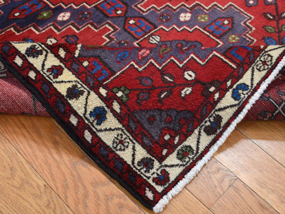 Malayer Persian hand-knotted wool rug in Red & Ivory, 3'5" x 5' — SKU O087447 (view 4)