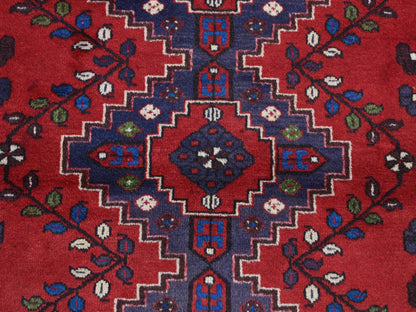 Malayer Persian hand-knotted wool rug in Red & Ivory, 3'5" x 5' — SKU O087447 (view 6)