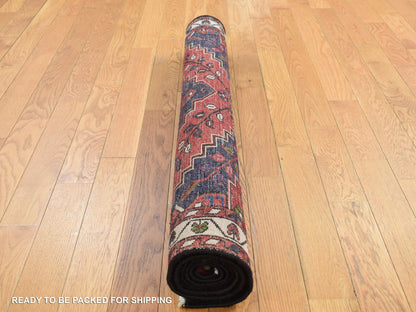 Malayer Persian hand-knotted wool rug in Red & Ivory, 3'5" x 5' — SKU O087447 (view 7)
