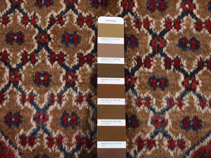 Brown 5'0" x 9'6" Persian Hand knotted Wool Rug - Sku: O087456