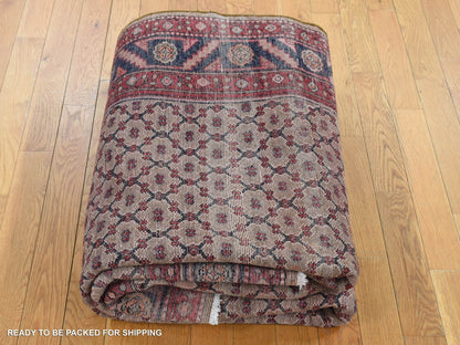 Brown 5'0" x 9'6" Persian Hand knotted Wool Rug - Sku: O087456