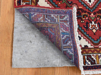 Hamadan Persian hand-knotted wool rug in Red & Ivory, 3'5" x 5'1" — SKU O087468 (view 3)