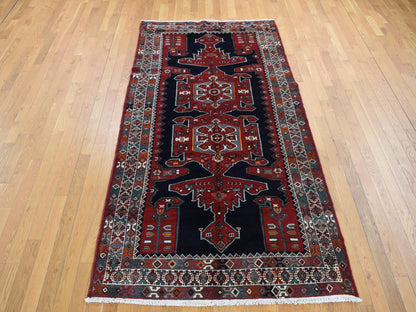Blue 4'8" x 9'7" Persian Hand knotted Wool Rug - Sku: O087472