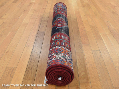 Blue 4'8" x 9'7" Persian Hand knotted Wool Rug - Sku: O087472