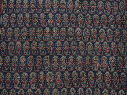 Blue 4'0" x 6'0" Vintage Hand knotted Wool Rug - Sku: O087479