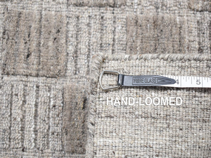 Modern / Contemporary hand-knotted wool rug in Gray, 2'1" x 2'3" — SKU O087483 (view 6)