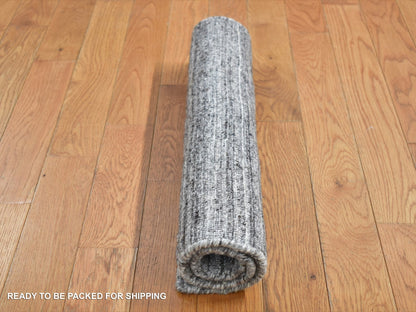 Modern / Contemporary hand-knotted wool rug in Gray, 2' x 2' — SKU O087485 (view 4)