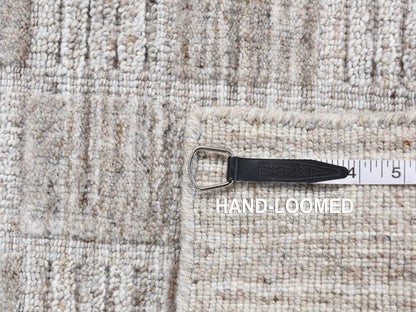 Beige 2'1" x 2'1" Modern and Contemporary Handloom Wool Rug - Sku: O087487