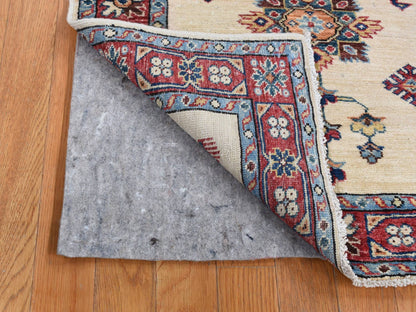 Kazak Kazak hand-knotted wool runner in Ivory & Red, 2'9" x 8'7" — SKU O087493 (view 3)