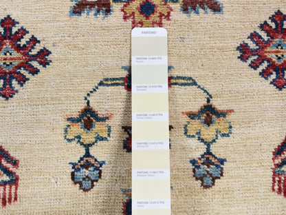 Kazak Kazak hand-knotted wool runner in Ivory & Red, 2'9" x 8'7" — SKU O087493 (view 5)