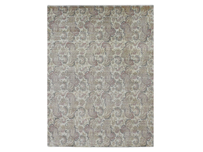Agra Fine Oriental hand-knotted wool rug in Gray, 9'1" x 12'3" — SKU O087519