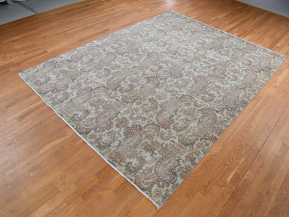 Agra Fine Oriental hand-knotted wool rug in Gray, 9'1" x 12'3" — SKU O087519 (view 3)