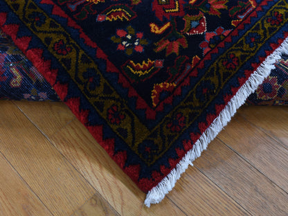 Blue 3'9" x 9'7" Persian Hand knotted Wool Rug - Sku: O087523