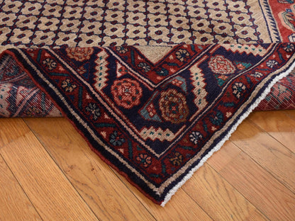 Brown 5'1" x 10'2" Persian Hand knotted Wool Rug - Sku: O087527