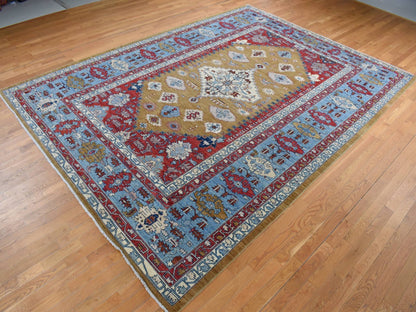 Green 9'10" x 13'10" Traditional Hand knotted Wool Rug - Sku: O087536