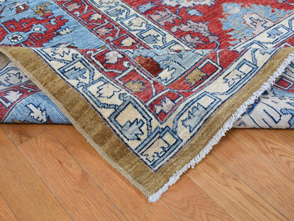 Green 9'10" x 13'10" Traditional Hand knotted Wool Rug - Sku: O087536
