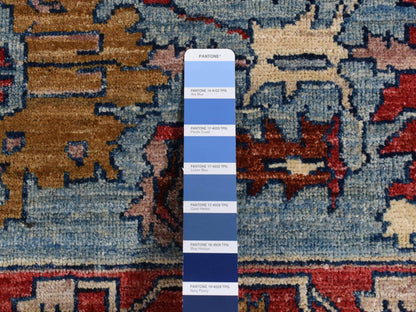 Green 9'10" x 13'10" Traditional Hand knotted Wool Rug - Sku: O087536
