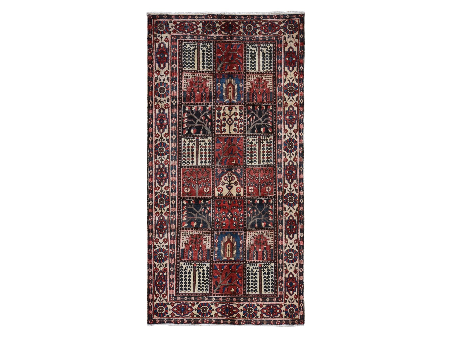 Persian hand-knotted wool rug in Red, 5'1" x 10'0", SKU O087542