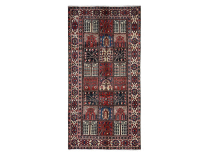 Red 5'1" x 10'0" Persian Hand knotted Wool Rug - Sku: O087542