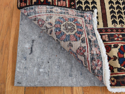 Red 5'1" x 10'0" Persian Hand knotted Wool Rug - Sku: O087542
