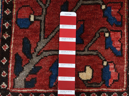 Red 5'1" x 10'0" Persian Hand knotted Wool Rug - Sku: O087542