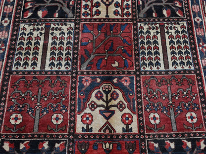 Red 5'1" x 10'0" Persian Hand knotted Wool Rug - Sku: O087542