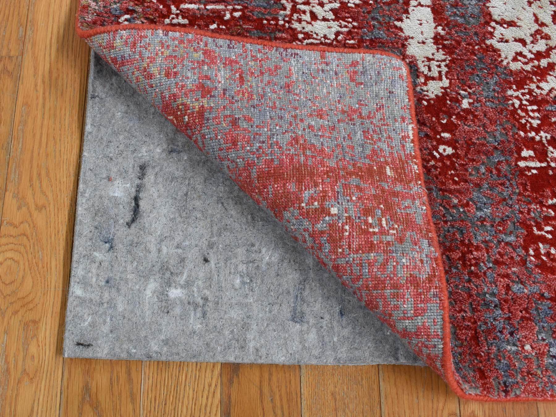 Modern / Contemporary hand-knotted wool rug in Red, 2'4" x 4'7" — SKU O087544 (view 2)