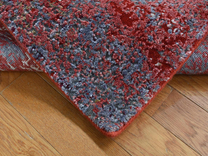 Modern / Contemporary hand-knotted wool rug in Red, 2'4" x 4'7" — SKU O087544 (view 3)