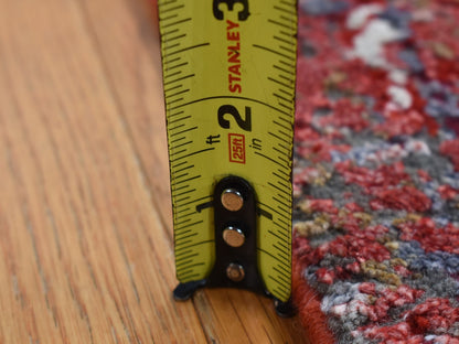Modern / Contemporary hand-knotted wool rug in Red, 2'4" x 4'7" — SKU O087544 (view 7)