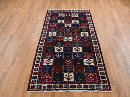 Red 4'10" x 9'2" Persian Hand knotted Wool Rug - Sku: O087552