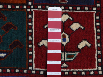 Red 4'10" x 9'2" Persian Hand knotted Wool Rug - Sku: O087552