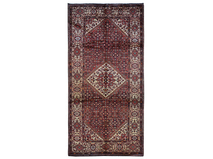 Bakhtiari Persian hand-knotted wool runner in Red & Ivory, 5'3" x 11' — SKU O087559